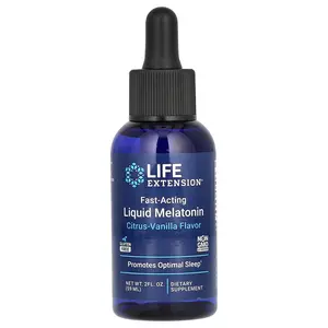 Life Extension Fast-Acting Liquid Melatonin, Citrus-Vanilla, 2 fl oz (59 ml)
