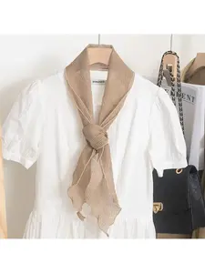 Retro hollow-out long scarf headband versatile decorative ribbon French-style multi-functional headband belt