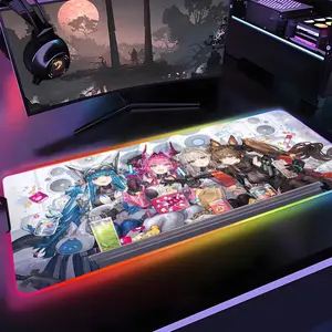 Arknights Endfield Yvonne Mouse Pad Gamer Rgb 1000×500mm 900×400mm 800×400mm 600x300mm Desk Mat Back Light Led Mousepad Setup Gaming Accessories Deskmat Big Mousepad Backlight