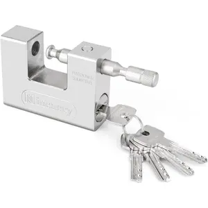 5 Keys Silver Padlock Lock for Warehouse Shipping Container