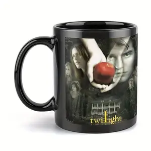 Twilight Ceramic Coffee Mug, Retro Vampire Saga Inspired Drinkware, Unique Movie Fan Gift, Classic Ceramic Cup for Twilight Lovers