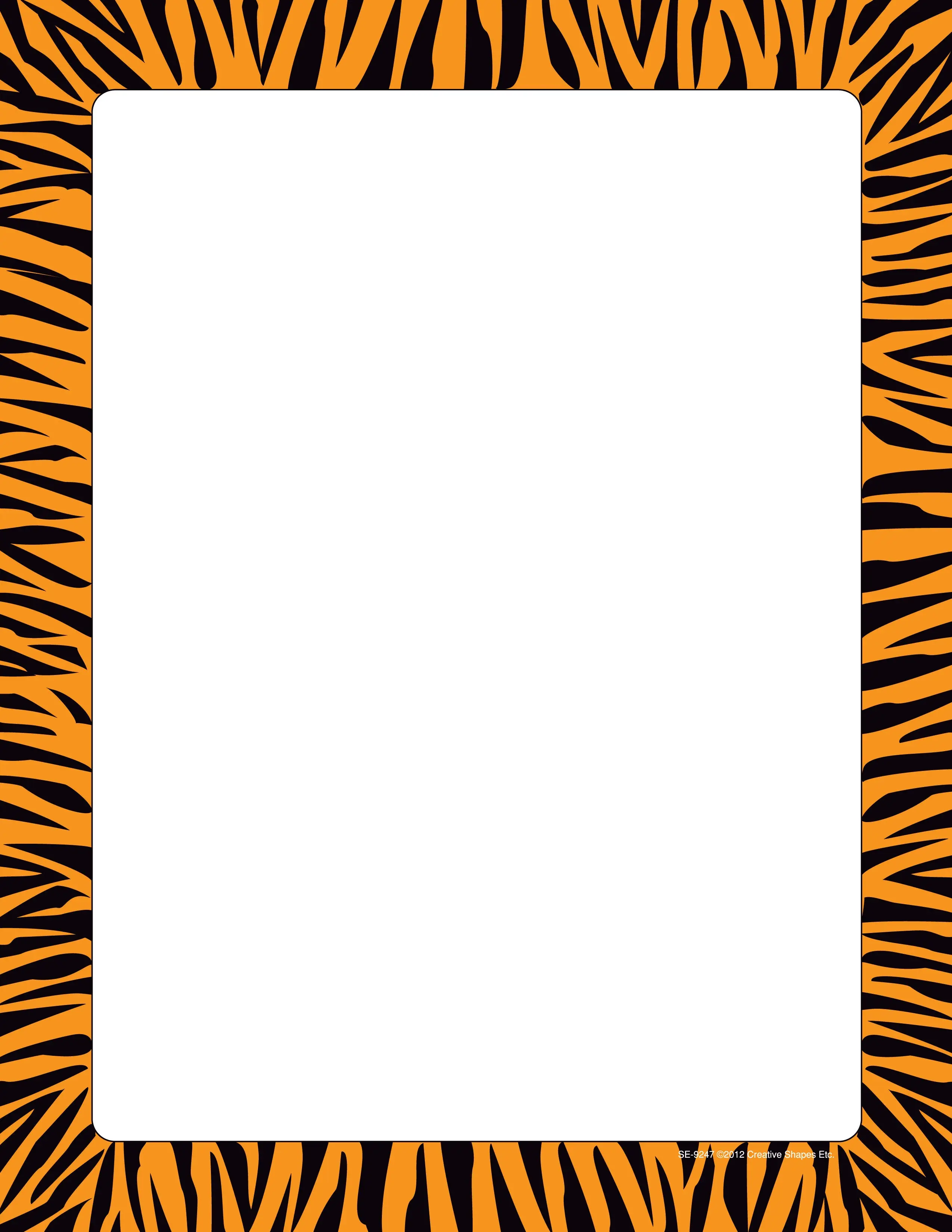 SHAPES ETC. Classic Designer Paper - Tiger, 50 Sheets, 8½" x 11", Acid-Free, All Seasons (Office Stationery for Computers & Office Equipment Use)