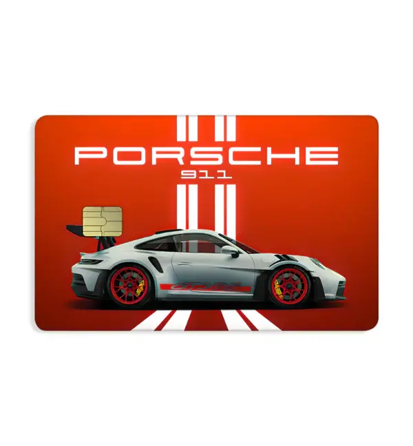 Porsche 911 GT3 RS Credit Card Skin | Luxury Supercar Debit Card Sticker Cover with Chip Cutout