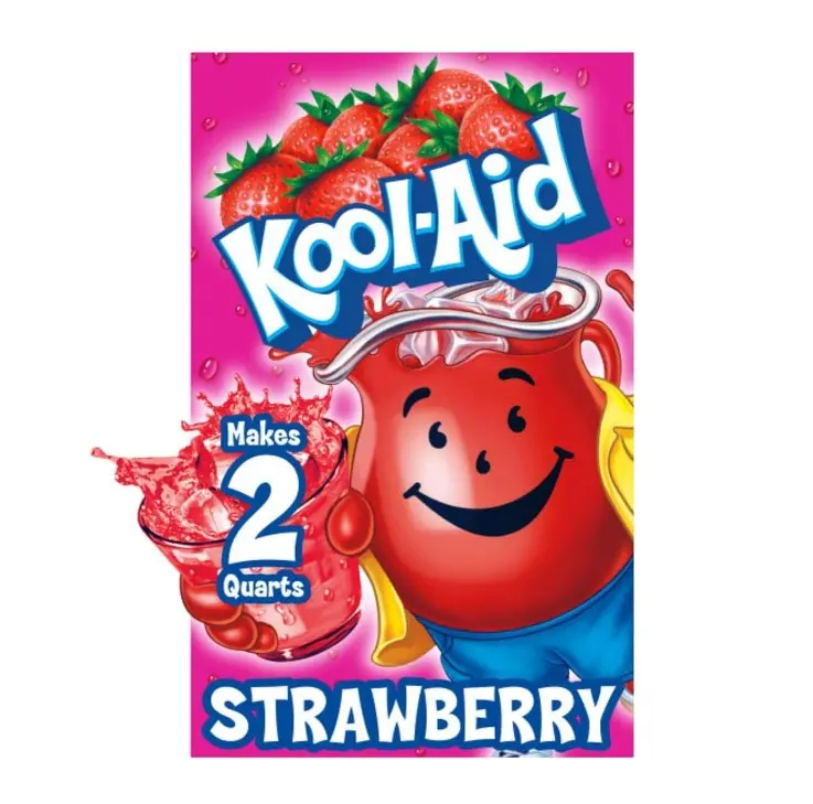 Kool-Aid Unsweetened Strawberry Artificially Flavored Powdered Soft Drink Mix, 0.14 oz Packet (Pack of 15)