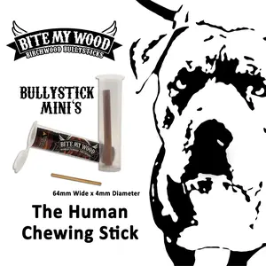 Bully Stick 2.5" Mini - All Natural Birchwood Cinnamon & Mint Human Chewing Sticks | BiteMyWood