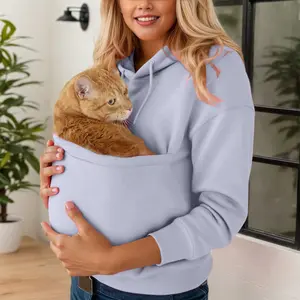 Women's Hooded Pocket Pet Shirt Sweatshirt