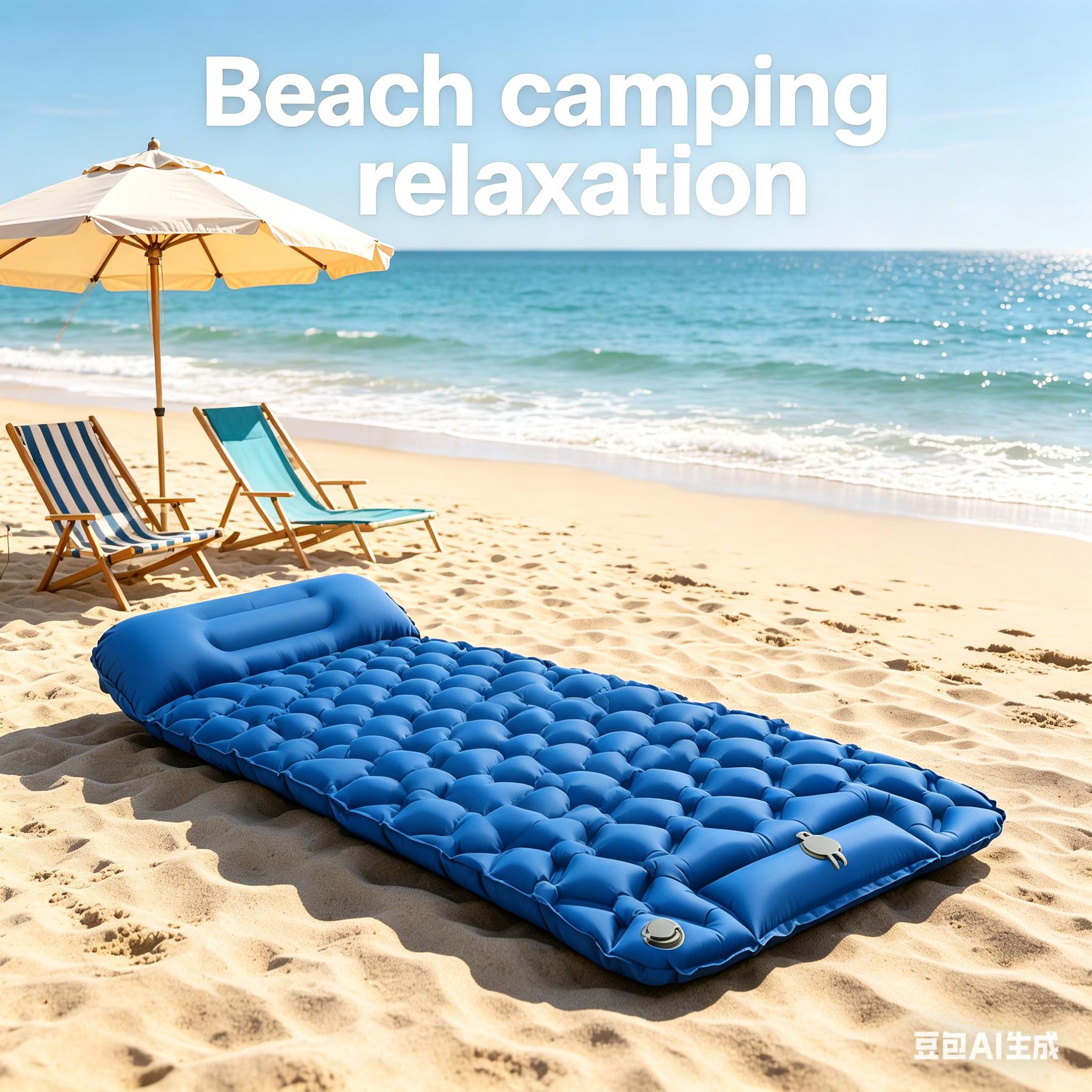 1pc Single TPU Foot Pump Inflatable Sleeping Pad, Widened Thickened with Pull Strap, Diamond Dot Non-Slip, Ultralight Foldable Air Mattress for Camping Hiking Backpacking Travel Beach Picnic Home Nap and Car Rest