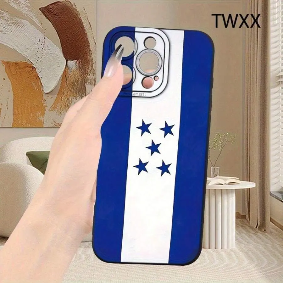 Honduras Flag Plastic-Polycarbonate Cellphone Casing, Elegant Anti-Drop Flexible Accessory - Shockproof Protector, Precise Full Port Access, Compatible with iPhone & Galaxy Devices, Ideal Gift for Easter, Christmas Accessories, Smartphone