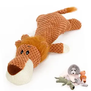 Dog Squeaky Toys, No Stuffing Plush Dogs Chew Toy for Small Medium Large Breed Chewer Squeak Stimulation Tuffy Pets Suppies Tough Durable Puppy Teething Chewing Aggressive Interactive Birthday Gifts