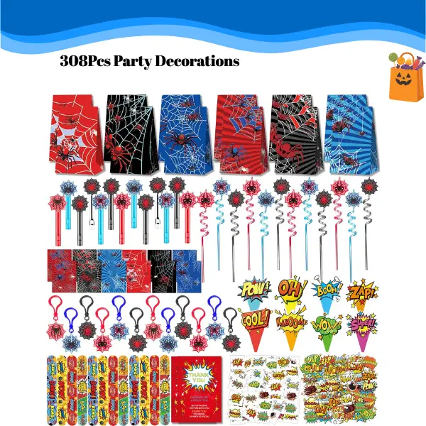 308PCS Party Favors Pack for Kids – Birthday Goodie Bags Fillers, Treasure Box Toys, Classroom Prize Box Rewards, Pinata Fillers, Carnival Game Prizes, Easter Basket Stuffers