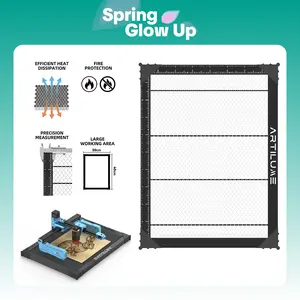 Artilume Honeycomb Laser Bed 300x400mm Aluminum Panel, Laser Engraver Working Table with Fast Heat Dissipation for Most Laser Cutting Machines
