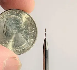 High-Detail 1/32 Down Cut Endmill Bit For CNC Routers, 1/8 Shank