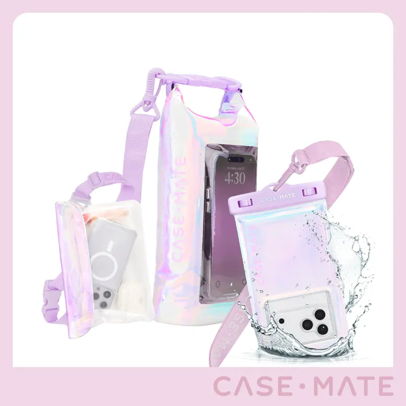 Bestsellers Trio Set - Touchscreen Floating Pouch, Beach Bag, Hands-Free Belt Bag Bundle with Soap Bubble Design for Beach Getaways, Outdoor Adventures to Keep Mobile Phone Gear Dry