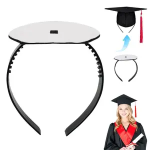 Graduation Cap Headband Grad hat decorations Holder decorations Accessory, Anti-Fall Hairband for Students Graduates, Keeps Hairstyle Fixed