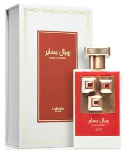 Lattafa Royal Sapphire 3.4 oz Unisex Scented Perfume with Saffron Mandarin & Rose Notes for a Luxurious Fragrance Journey Regular Edition