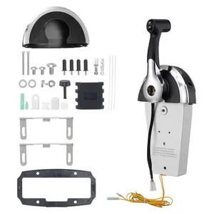 Boat Throttle Control Unit 8M0059686 Top-Mounted Outboard Remote Control Box For Mercury PT 2-Stroke Engine, Marine Throttle Gear Box With Power Trim Switch And Durable Electrical Connectors For Easy Mounting