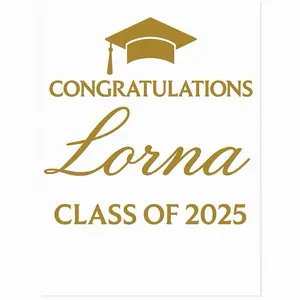Graduation Decal – Custom Name “Class of 2025”- Perfect for 8ftx4ft Backdrop