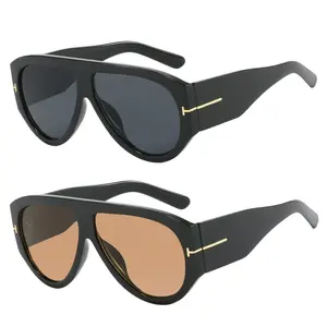 〖Summer Turn Up〗2 PCS Retro Oversized Aviator Sunglasses for Women Men 70s Style UV400 Protection Luxury Thick Frame Fashion Shades