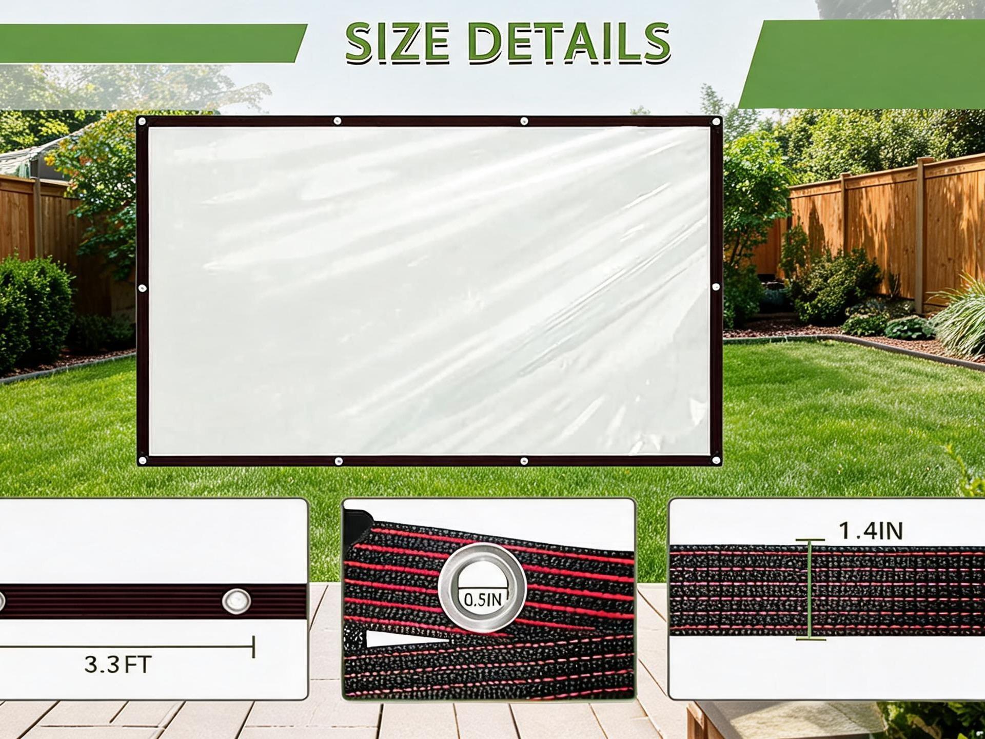 plastic tarp  Clear Tarp Waterproof with Grommets 4x6 ft,Heavy Duty Clear Plastic Tarp Cover,Clear Vinyl Tarp for Outdoor/Patio/Garden/Chicken Coop/Cat Litter