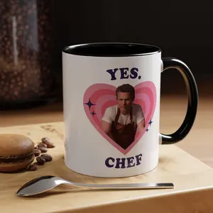 [SALE UP TO 50%] Shawn Hatosy Yes Chef Retro Heart Mug, Dr. Jack Abbot Design Accent Ceramic Mug