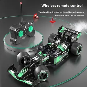 F1 Drift RC Car with Spray & Lights | Red/Black High-Speed Race Toy, 2.4GHz Remote Control, Realistic Mist Effect, Perfect Easter Gift for Boys Who Love Racing