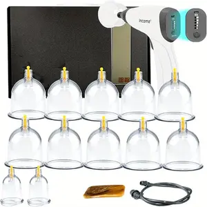 Cupping Therapy Set with Pump, Electric Cupping Therapy Set 12 Cups, Professionally Chinese Cupping Kit for Massage Therapy with Extension Tube for Massage Therapy