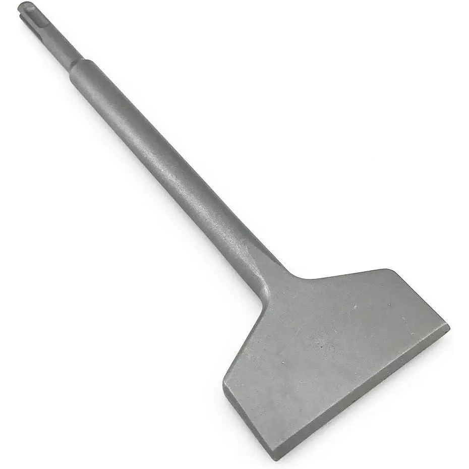 3" x 10" (75x250mm) Hardened Steel Blade Tile Removal Chisel - 1-Piece 10 Inches Shank Handle, Compact & Durable Thinset & Adhesive Scraper, Drop Forged Wall Floor Tool for Rotary & Demolition Hammers, 3"X10" (75X250mm)