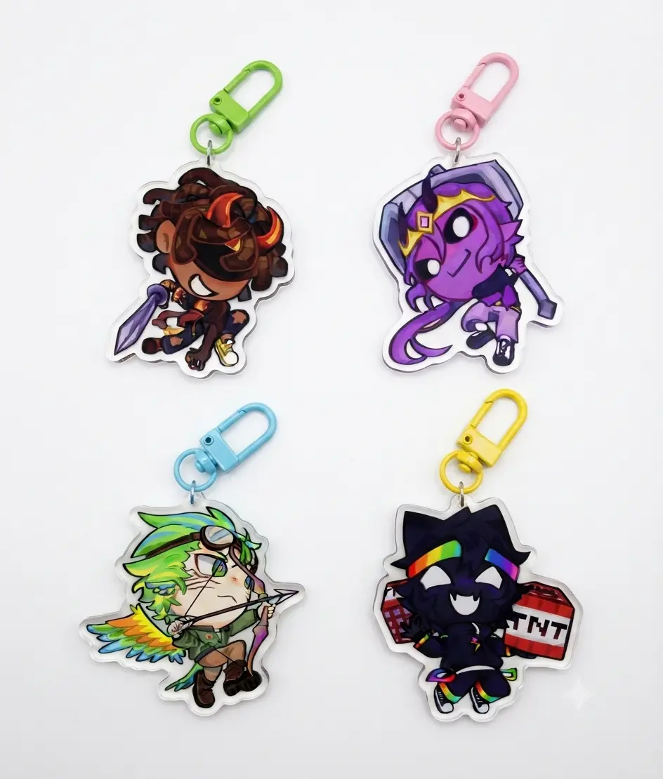 Unstable Universe Minecraft Protagonists Set Acrylic Keychains
