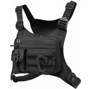 Outdoor Chest Bag For Men and Women, Tactical Vest For Running, Cycling, EDC Chest Pack Rig For Sports and Workouts