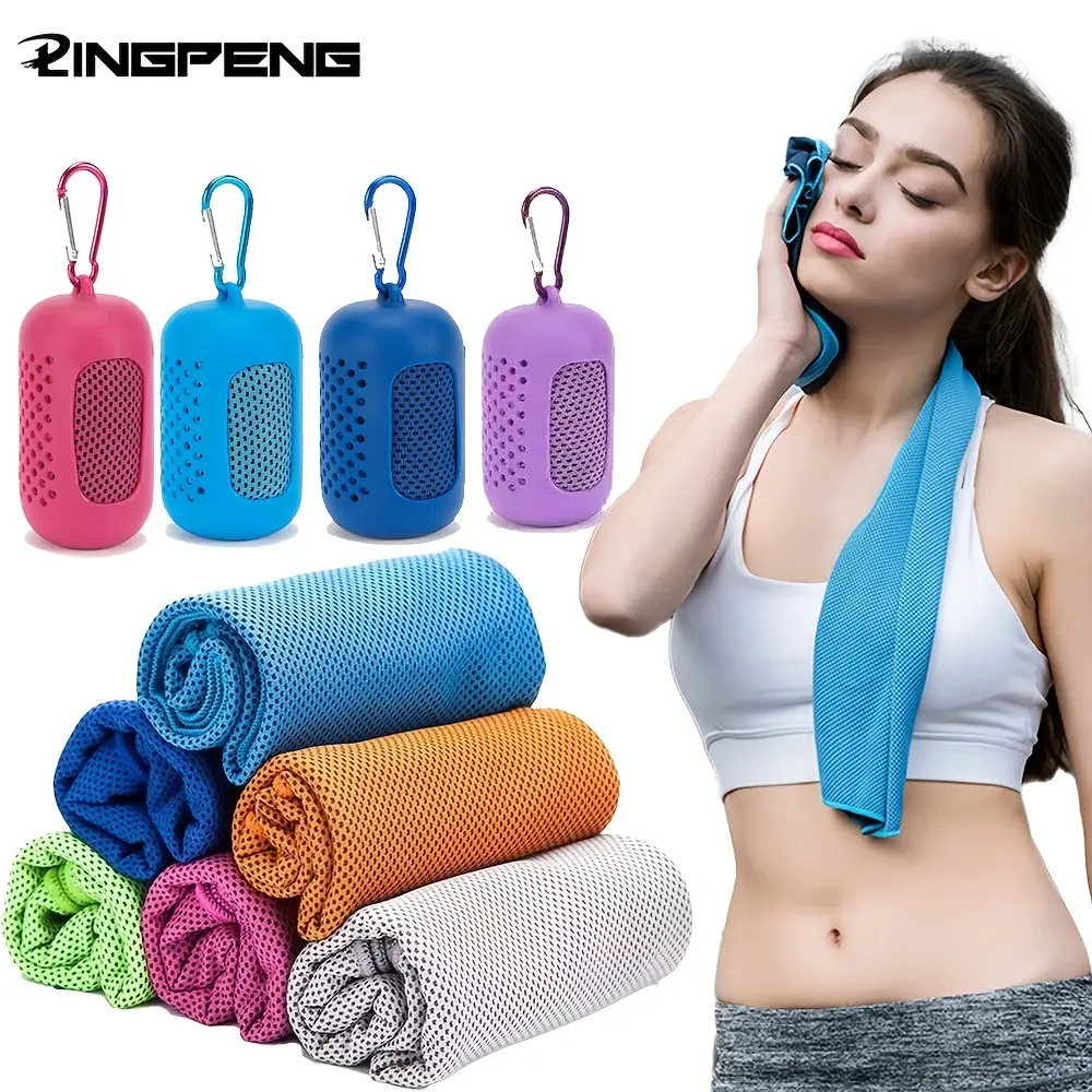 1pc Cooling Towel (31.5ft X 11.8ft) - Cooling Towel, Cold Towel, Microfiber Soft Breathable Ice Towel, Suitable for Sports, Yoga, Gym, Camping, Running, Fitness, Exercise, and Other Activities