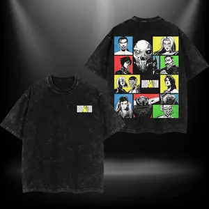 Dispatch Super V4 Hero Game Double Printed Oversize Lightweight Acid Washed Tee TV Show Graphic Top Cotton Gift T-Shirt For Comic Lover, Gift T-Shirt For Movie Lover