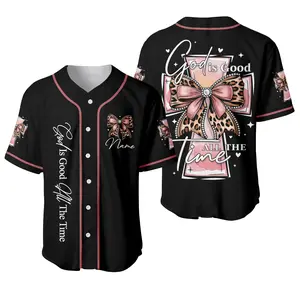 Personalized God Is Good All The Time Custom Baseball Jersey, Baseball Jersey Shirt, Outdoor Sports, Sport Shirt, Dynamic And Comfortable