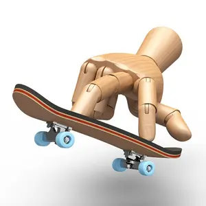 Mini Fingerboard Skateboard, Light Wooden Fingerboard with Ball Bearings, Ultimate Sports Training Prop, Perfect for Fingertip Tricks, Fidgetboards