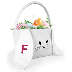 Personalized Easter Bunny Basket With Initial
