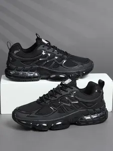 Men's Sporty Colorblock Chunky Sneaker, Breathable Mesh Upper & PU Material Sole, Trendy Casual Shoes for All Seasons, Breathable Athletic Sneakers