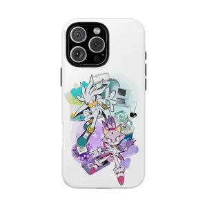 Silver The Hedgehog Magsafe Phone Case, Kawaii Accessories Phone Case