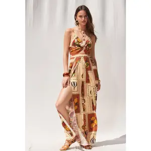 Printed Knot Jumpsuit
