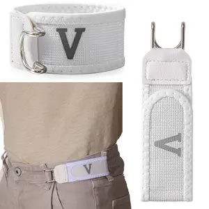 RYNEOCES Buckleless Elastic Belt for Men Invisible Stretch Adjustable Belt Tactical Metal Hook Unisex EDC Everyday Carry Comfort Fit No Buckle Waist Belt