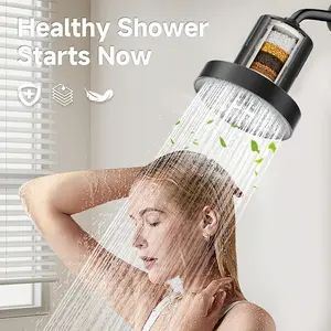 High Pressure Shower Filter, Promotes Healthier Hair and Skin, Reduces Hair Loss, Dyeing, Dry Skin, Scalp Itching, Anti-Dandruff, High Pressure Filtered Shower Head