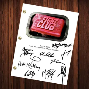 Fight Club Autographed Signed Movie Script Reprint Full Screenplay Full Script Brad Pitt