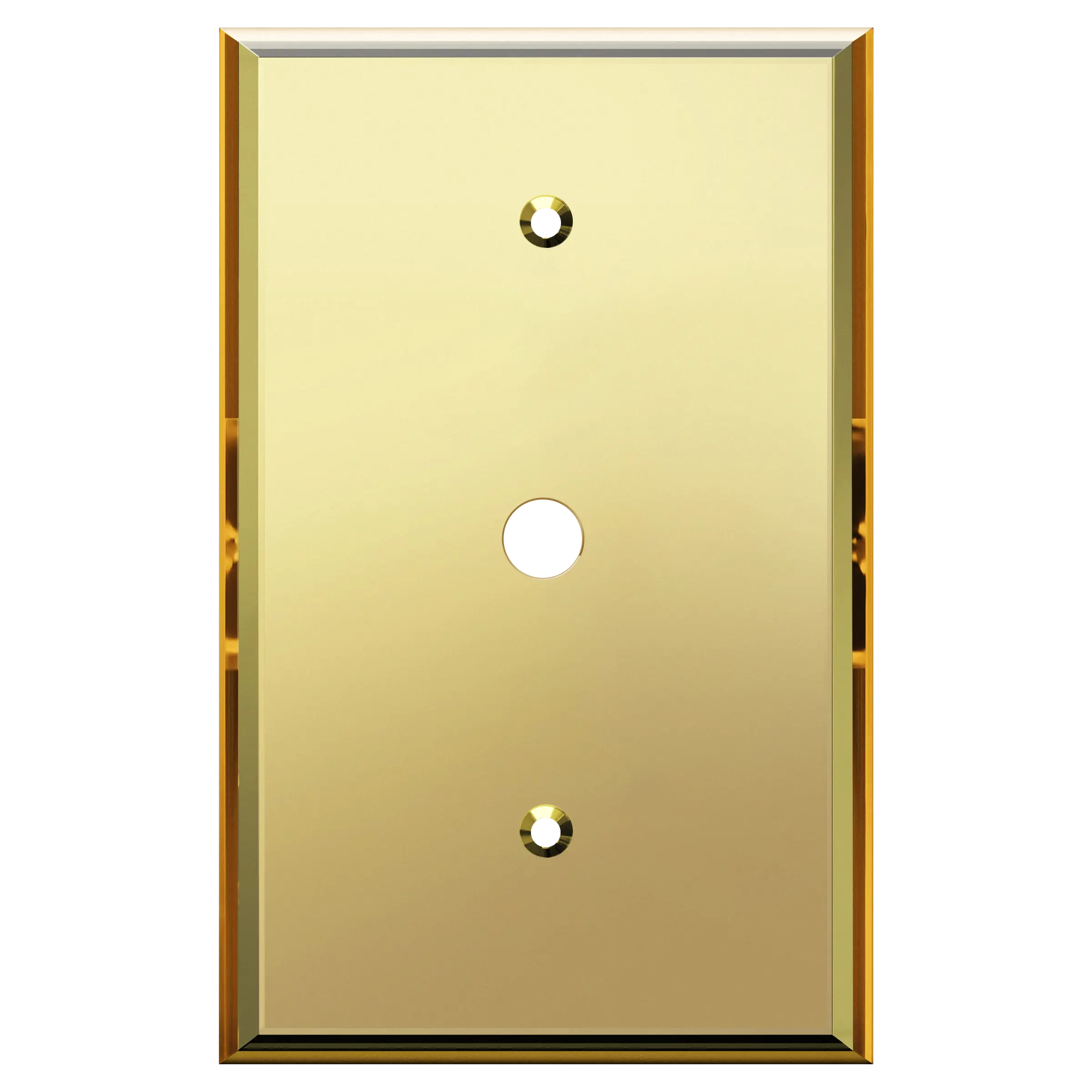 LIDER Reflective Acrylic 0.406" Diameter Hole Cable Wall Plate, Reflective Cover Plate for Phone Cable, Plexiglass Wall Plate, Oversized, 1-Gang