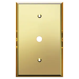 LIDER Reflective Acrylic 0.406" Diameter Hole Cable Wall Plate, Reflective Cover Plate for Phone Cable, Plexiglass Wall Plate, Oversized, 1-Gang