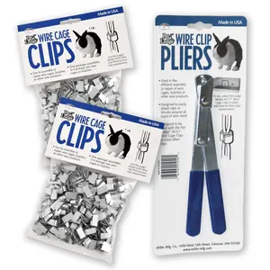 Wire Cage Clips & Pliers Value Pack for Rabbit Hutches & Small Animal Cages