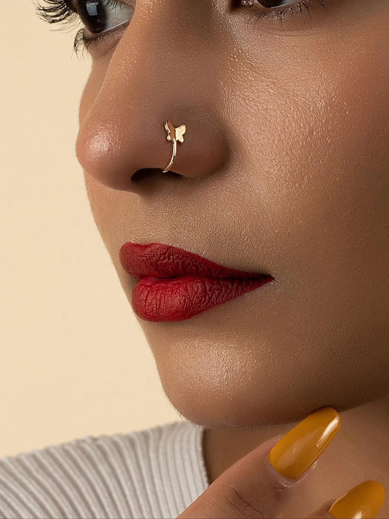 Butterfly Design Nose Ring, Nose Cuff for Women & Girls for Party, Daily Clothing Decor, Body Jewellery, Trendy All-match Fashion Body Jewelry, Non Piercing Jewelry, Fake Nose Rings Fake Piercings Gift