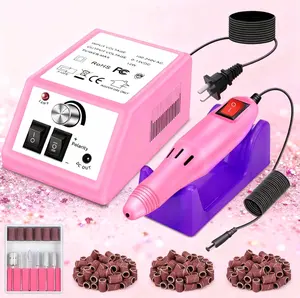 Professional Finger Toe Nail Care Electric Nail Drill Machine Manicure Pedicure Kit Electric Nail Art File Drill with 156pcs of Sanding Bands