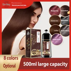 Natural Ginger Dye Shampoo 500ML, Cover Hair Plant-Based Dye, Fragrance, Recyclable Liquid, Single Item, No Ca Prop 65, Contains Neither Alcohol nor Aerosol, Haircare