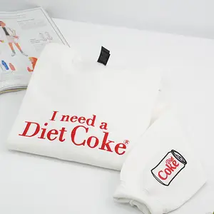 Embroidered I Need A Diet Coke Embroidered Sweatshirt, Retro Coke Crewneck, Vintage Soda Sweatshirt, Cute Christmas Gift for Boyfriend, Funny Drink Lover Top