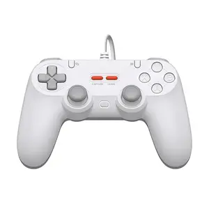Tegenaria Lite Wired Game Controller For Switch, Android, iOS, PC, Steam With Retro 90s Design, Hall Effect Sticks, 1000Hz Polling Rate, Dual Rumble Motors, Mappable Back Buttons, Ultra-Low Latency, Ergonomic Design -Serene White