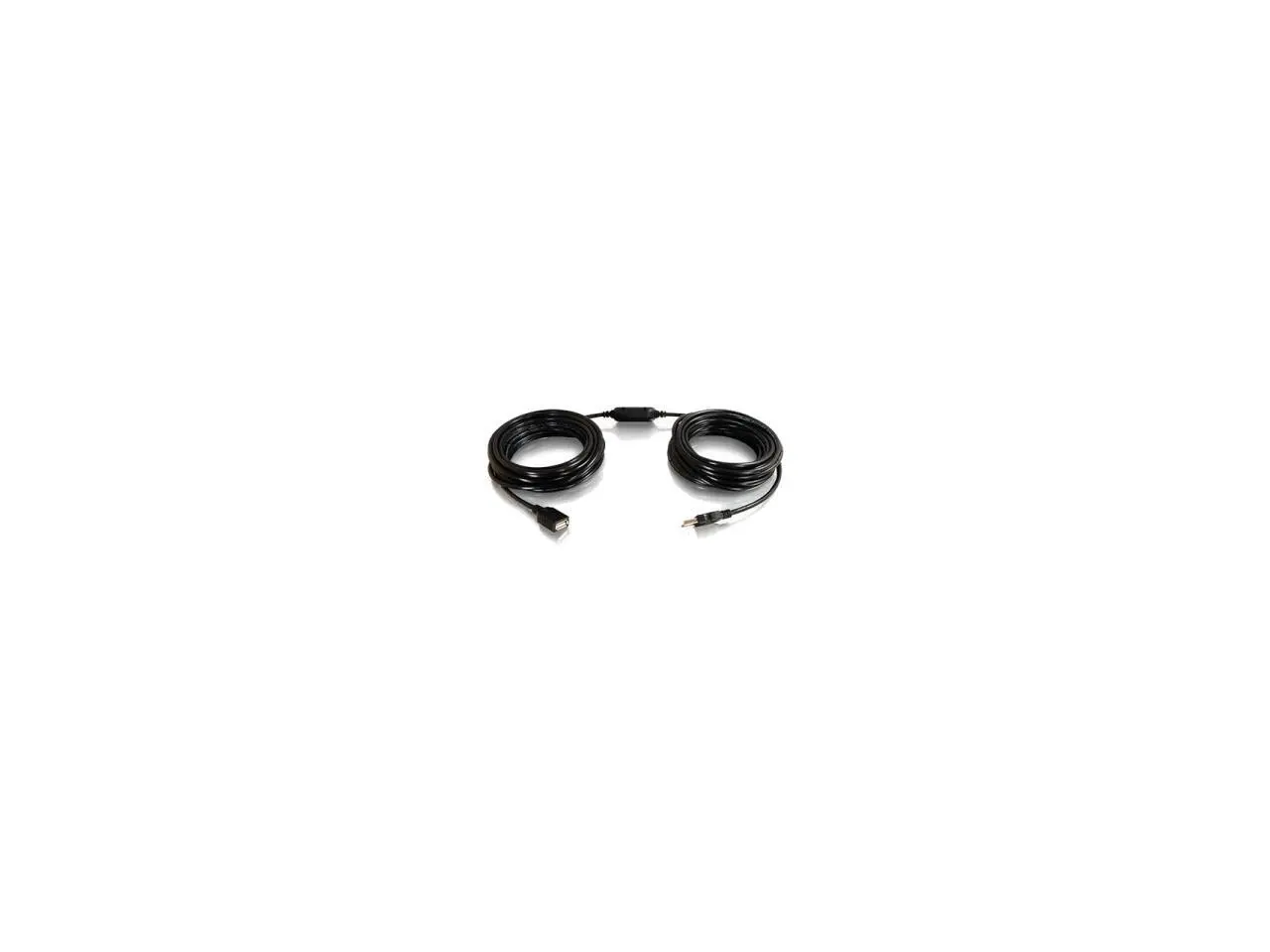 C2G 38999 USB Active Extension Cable - USB 2.0 A Male to A Female Cable, Center Booster Format, Black (39.4 Feet, 12 Meters)