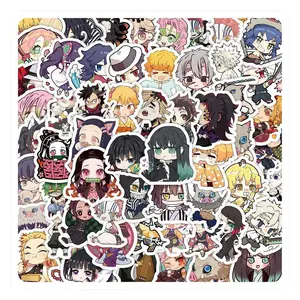 10/30/60Pcs Q-version Demon Slayer Kimetsu No Yaiba Cartoon Anime Graffiti Stickers DIY Laptop Luggage Skateboard Phone Toy Gift